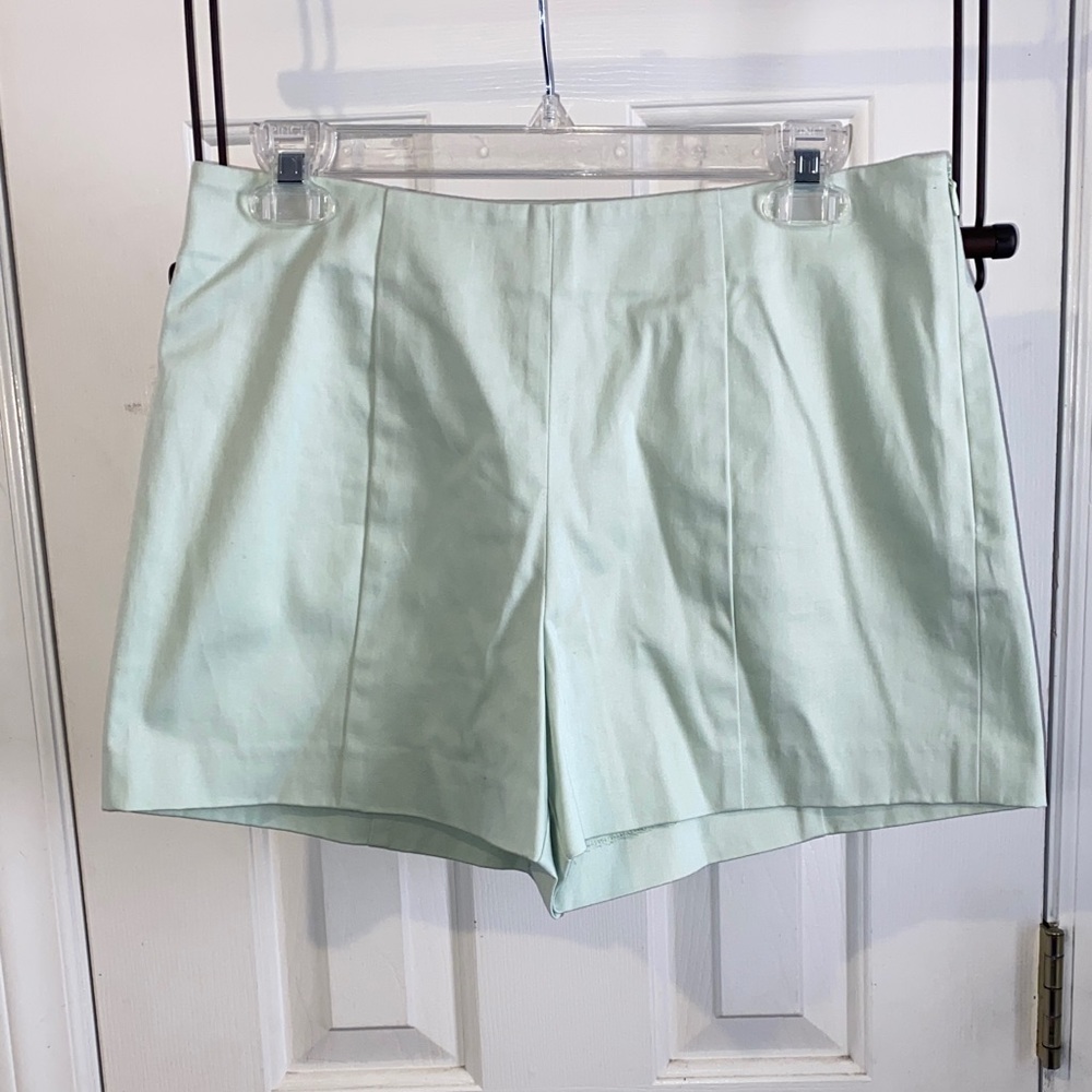 NWOT Gianni Bini dress shorts mint green, side zip, sz. M